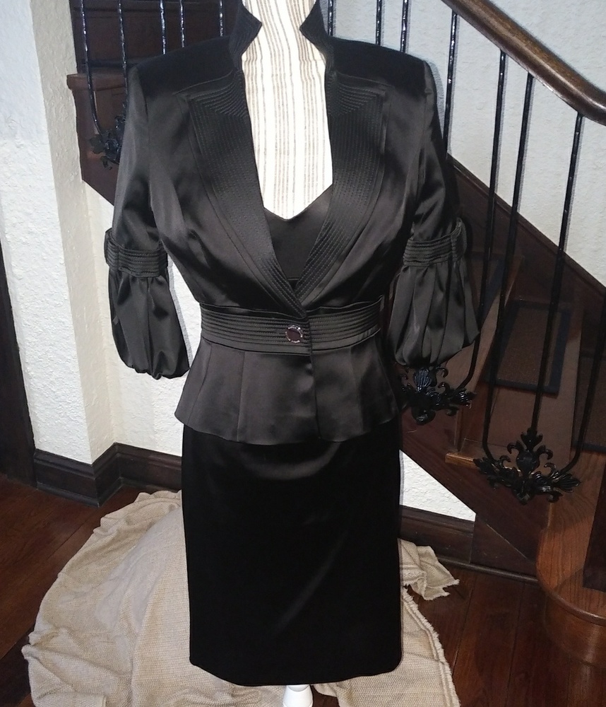 Karen Millen Black Dress Jacket Duo Size 8